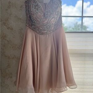 Sherri Hill Blush Beaded Gown